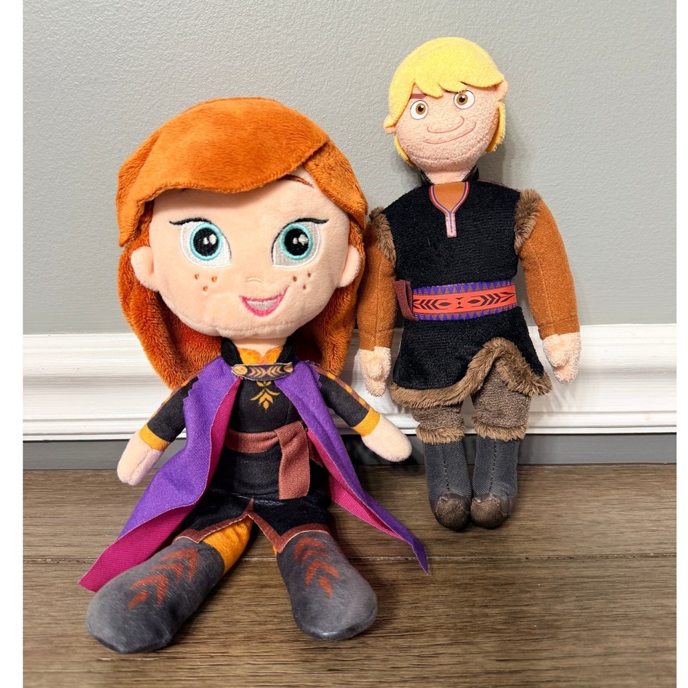 Disney Frozen 2 Anna and Kristoff Plush Doll Set Nicotoy Stuffed Toy Figures